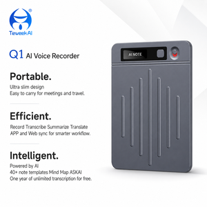 <span class=keywords><strong>Enregistreur</strong></span> <span class=keywords><strong>de</strong></span> réunions IA Q1 64 Go – Dispositif vocal-écrit intelligent, transcribeur audio, stockage cloud pour bureau et entreprise - Product Image 1