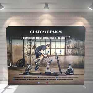 Cadre d'affichage en tissu tendu avec logo personnalisé, impression sur tissu tendu, stand d'exposition personnalisé, toile de fond photo pour salon professionnel - Product Image 1