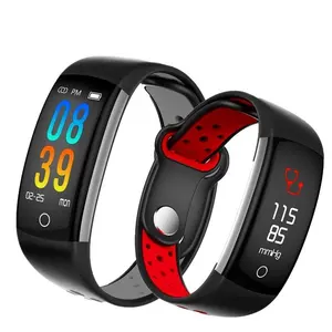 Lemfo — montre connectée Q6 étanche, écran couleur, moniteur de fréquence cardiaque, de pression artérielle, podomètre, brûler les calories, kilométrage