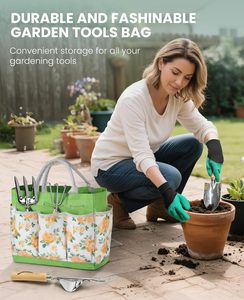 Ensemble d'outils de <span class=keywords><strong>jardinage</strong></span> en acier inoxydable robuste pour femmes, 10 pièces, avec pulvérisateur, gants, scie, poignée ergonomique, sac de rangement élégant - Product Image 5
