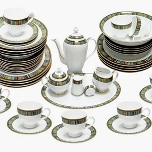 Factory Style 49pcs porcelain dinnerware sets /ceramic plates sets for 8