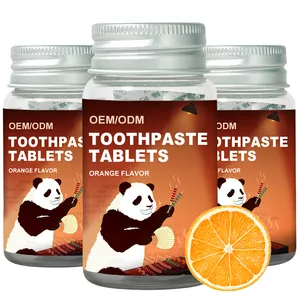 Private Label Whitening Tooth Remove Tooth Stain Solid Toothpaste Travel Pills Mint Mouthwash Tablets Travel