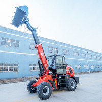 CE diakui 1.5 Ton Mini Loader Telephone dengan teleskopik lengan bom kompak Backhoe Loader EURO5/EPA mesin opsional