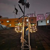 Lámpara de Jardín LED Solar para Exteriores, Impermeable IP65, de Metal, con Forma de Piña, Control Remoto, 360°