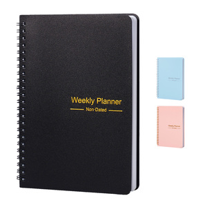 Agenda Semanal Personalizada A5 con Espiral, 52 Semanas sin Fecha, Lista de Tareas, Cubierta de PP, Cuaderno para la Escuela - Product Image 1