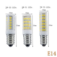 E14 E12 Lampes LED 3W 5W 7W Céramique AC220V 110V Mini LED Ampoule de Maïs Lustre Projecteur Réfrigérateur Lampe