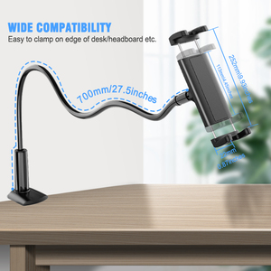 Soporte Flexible para Tablet con Cuello de Cisne para Cama o Escritorio, 360° °   Soporte Ajustable para Tablet, Manos Libres, Compatible con iPad/Kindle/Switch/Galaxy Tabs - Product Image 3