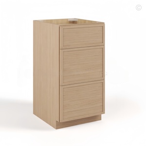 도매 사용자 정의 슬림 셰이커 화이트 오크 캐비닛 주방 가구 베트남 공장에서 새로운 디자인 주방 세트 캐비닛 - Product Image 3