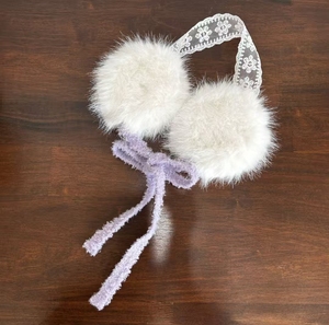 Winter Warm Hot <b>Girl</b> Foldable Headpiece Plush Ear Warmers Cute Lace Street Style Headband <b>Earmuffs</b> - Product Image 4