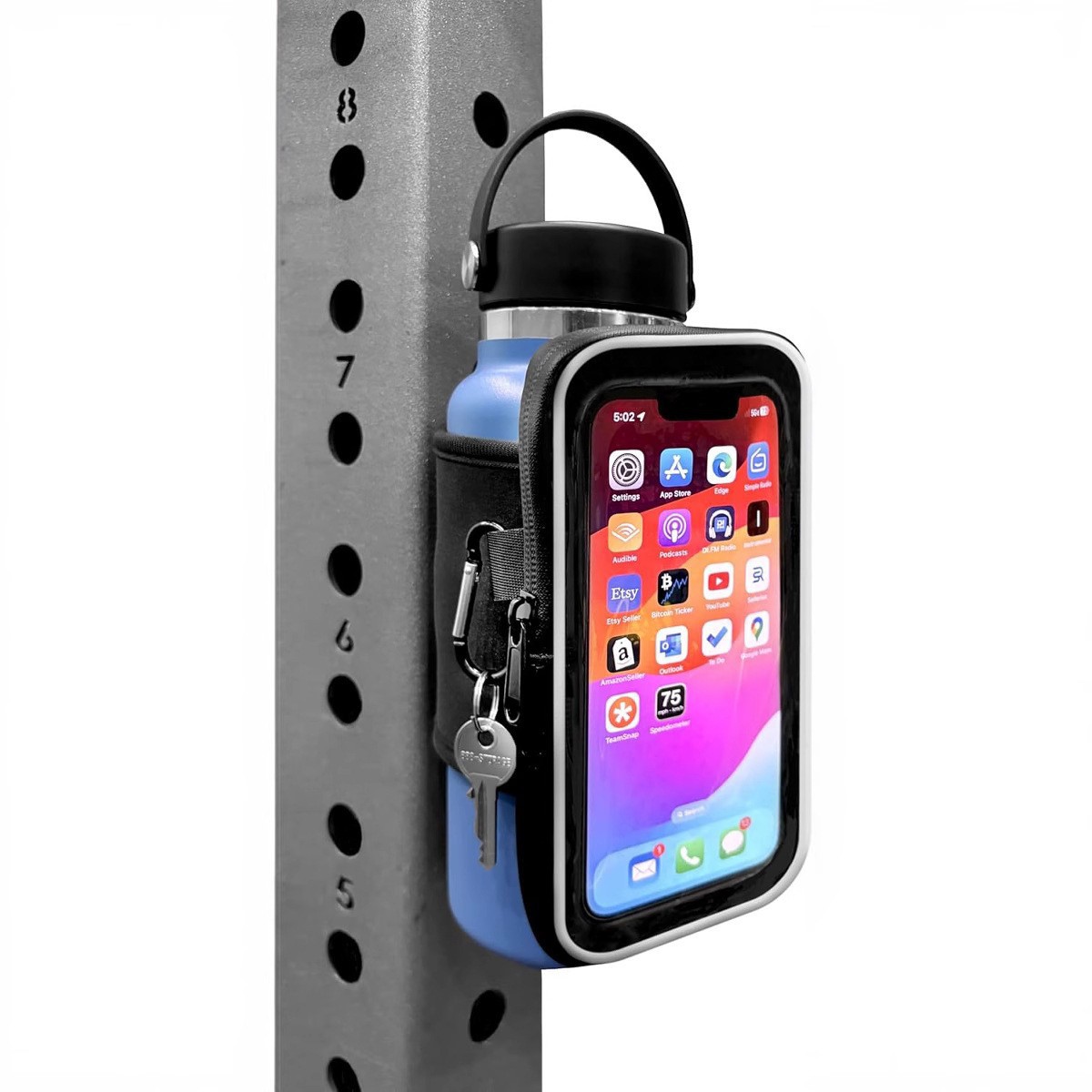 Black transparent magnetic-spot mountaineering buckle