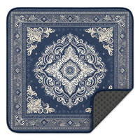 Tapis de protection matelassé écologique pour animaux de compagnie, surface en velours soyeux, imperméable en TPU, base antidérapante à pois, pour chien, chat, ou niche.