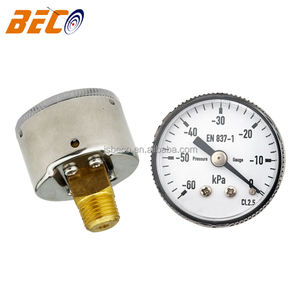 Beco <span class=keywords><strong>40mm</strong></span> 1,5 polegada bar Aço Inoxidável caso <span class=keywords><strong>Vacuum</strong></span> Pressure <span class=keywords><strong>Gauge</strong></span> 1/4NPT Voltar Manômetros Conexão - Product Image 3