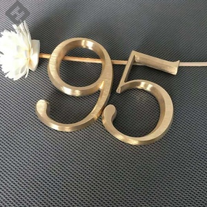 Letras cepilladas personalizadas de latón macizo, letrero de Metal decorativo con grabado láser de fábrica - Product Image 4