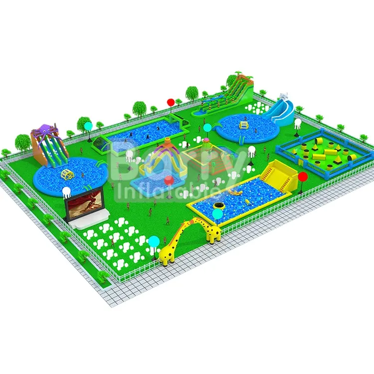 China Guangzhou Barry Factory Inflatable Water Parks Equipment with Price List