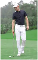 Camisa premium masculina pgm yf392, camiseta respirável de poliéster para golfe