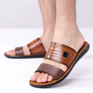 <span class=keywords><strong>Sandali</strong></span> Estivi Casual da Uomo Taglie Grandi, Ciabatte Comode Open-Toe per Esterni, Tomaia in PU Ricamata Traspirante - Product Image 3
