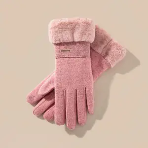 Зимние теплые кашемировые перчатки с защитой от ветра водонепроницаемые женские перчатки оптом теплые толстые перчатки