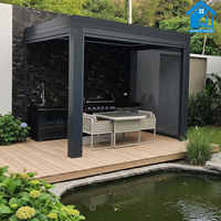 Pergola bioclimatique moderne en aluminium Sweet Home avec toit à lames orientables, robuste, pour extérieur, gazebo sur mesure, jardin, patio