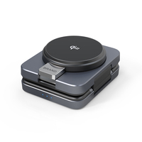 Chargeur sans fil Qi2 magnétique 3 en 1, design compact, support de téléphone pliable, chargeur rapide sans fil pour montre connectée, écouteurs, téléphone