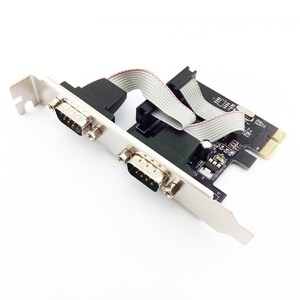 PCIe 2 Serial Port 9pin Expansion <strong>Card</strong> Adapter Converter <strong>PCI</strong> Express Com Db9 Rs232 Computer Accessories Two Serial Port - Product Image 6