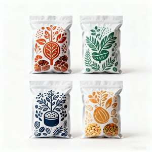 Impresión personalizada Logo Embalaje Resellable Stand Up Bolsa Plástico Zip Lock con ventana Bolsas Forma personalizada Embalaje Bolsa de alimentos - Product Image 1