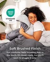 Couette King Comforter Cloud-Soft Alternative, insert de couette tout-saison, légère, réversible, respirante et matelassée