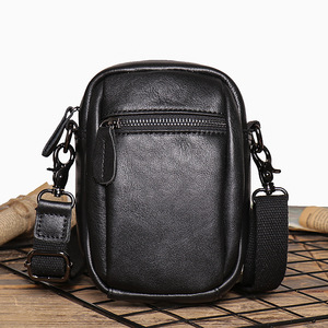 Riñonera de Cuero Vintage Personalizada con Logotipo OEM de Fábrica, Bolso Bandolera Retro para Hombre, Bolsa de Cinturón al por Mayor como Regalo Promocional - Product Image 1