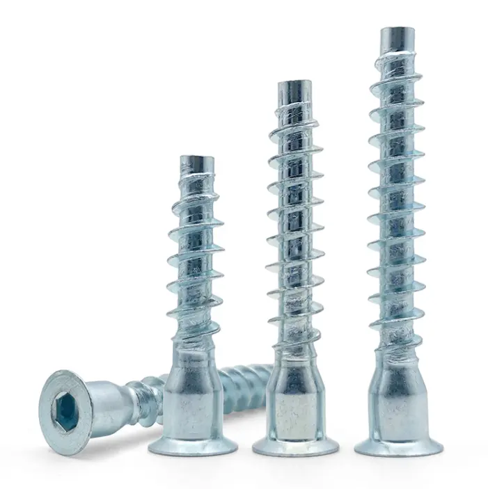 Mild Steel countersunk Flat Head Furniture Screw head screw Wood Chipboard Cabinet Connecting Confirmat Screw