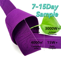 Vente en gros usine : Bande élastique durable en sergé Spandex/Nylon, personnalisée, jacquard, pour sous-vêtements, vêtements et textiles de maison