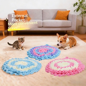 <strong>Pet</strong> Sniffing <strong>Mat</strong> 35cm Round Breathable Bite-Resistant Puzzle Feeding Relief Sorting Anxiety Slow Feeding Training Blanket - Product Image 1