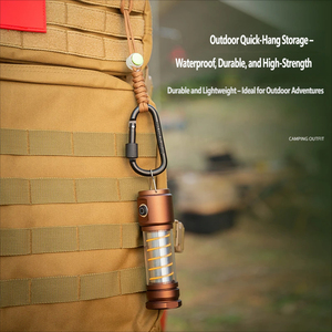 Llavero Trenzado de Cordón de Paraguas Hecho a Mano con Mosquetón de Escalada de 8 cm, Ideal para Bolsos o para Camping - Product Image 4