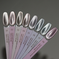 YDCGEL Échantillons Gratuits Vernis à Ongles Gel Magnétique Pailleté Effet Œil de Chat Argenté Hema Tpo Free Cloud Glaze Twilight Cat Eye