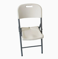 Chaise pliante en plastique HDPE avec pieds antidérapants et structure en acier renforcé, idéale pour les banquets, les mariages, les événements en plein air, le camping, le jardin et les lieux de réception