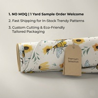 Tissu en bambou imprimé numérique personnalisable, 95% bambou, 5% élasthanne, rouleau de tissu extensible 4 directions pour bébé et nourrisson