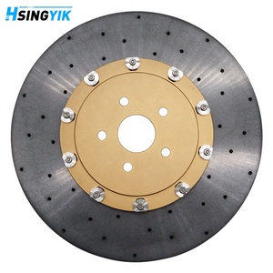 Rotor de disque de rupture en céramique en Fiber de carbone avant Hsingyik pour <span class=keywords><strong>Nissan</strong></span> GT-R R35 V6 380MM - Product Image 1