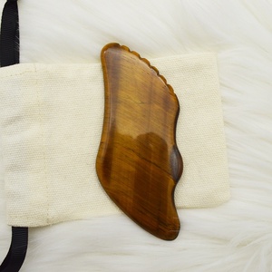 2024 producto de Venta caliente Gua Sha masajeador de piel de ojo de tigre Natural Guasha aplicar a la cara ojos cuello Nody relajación muscular - Product Image 5