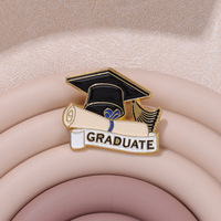 Fabricant personnalisé Graduation Season Bachelor Cap Students Hard Enamel Hat pin Iron Metal Crafts Lapel Pin For Souvenir