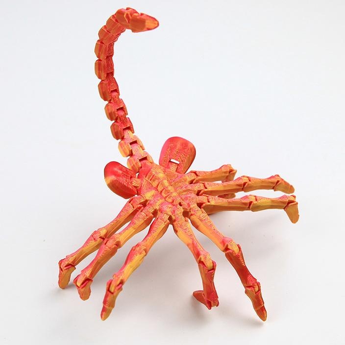 24cm red gold face-hugging insect