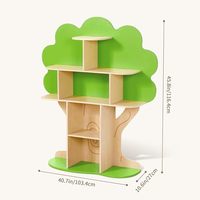 Nouveau design de meubles en bois pour enfants Bibliothèque à 5 niveaux et étagère de rangement de jouets pour les tout-petits pour la salle de classe et la salle de jeux
