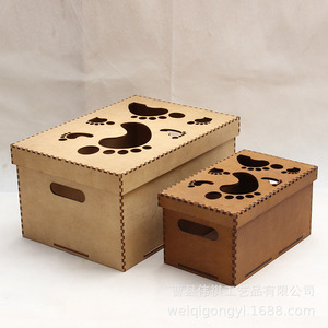 Rectangular Wooden Storage <b>Box</b> Set 12L Covered Jewelry Packaging <b>Gift</b> <b>Box</b> Decorative Storage Boxes - Product Image 3