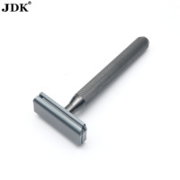 Pisau Cukur Manual Pria JDK Wholesale Low MOQ CNC Double Edge Safety Razor, Aluminium Alloy 4 Warna, Ramah Lingkungan, Kotak Custom