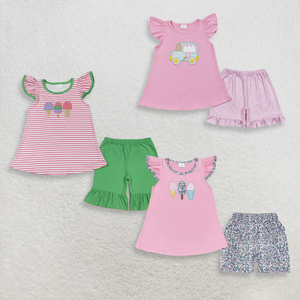 Conjunto de Ropa Amarilla para Bebé Niño con Bordado de Perro y Sandía, para Hermanos - Product Image 2