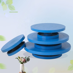 Tourne-disque manuel en métal pour poterie, sculpture de <span class=keywords><strong>l</strong></span>'<span class=keywords><strong>argile</strong></span> et <span class=keywords><strong>peinture</strong></span>, outil rotatif double face - Product Image 3