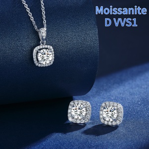 <span class=keywords><strong>Orecchini</strong></span> in Argento S925 Placcato <span class=keywords><strong>Oro</strong></span> <span class=keywords><strong>Bianco</strong></span> 18k con Moissanite VVS1 <span class=keywords><strong>di</strong></span> Tutte le Misure Melee a Prezzo Scontato all'Ingrosso con Certificato GRA - Product Image 6