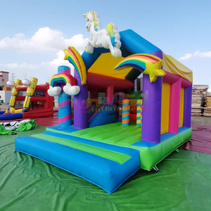 Kids outdoor party jumping <b>bounce</b> house combo slide castillo hinchable inflatable unicorn bouncy <b>castle</b> - Product Image 2