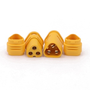 Conector de Alimentación Amass MT30 de 3 Pines Macho y Hembra para Motor ESC, DC 500V 15A, Latón Chapado en Oro para Batería de Aeromodelismo RC - Product Image 5