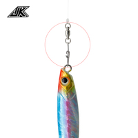 Jk HLBBS 304 Acier inoxydable robuste, fermoir pivotant à roulement à billes avec verrouillage, accessoires de pêche pour eau salée et eau douce