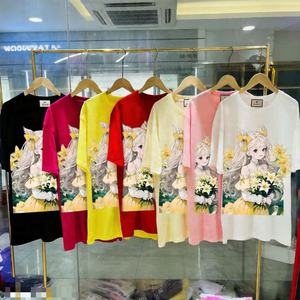 Maglietta Vintage da Donna con Stampa Biancaneve e 'Bad Girl' - Stile Casual con Collo Tondo - Vendita all'Ingrosso dalla Cina - Product Image 4