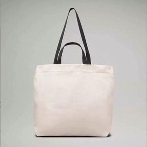 Sac fourre-tout en toile de coton personnalisé pour femme, nouveau style, motif lettres, taille moyenne, recyclable, avec poignée en corde, idéal pour le travail et les cours. - Product Image 1