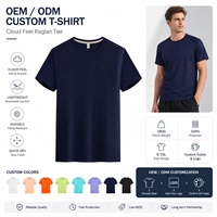 T-shirt décontracté unisexe personnalisé avec logo, séchage rapide, respirant, écologique, 180g, toucher nuage, manches raglan, 100% coton, vente en gros